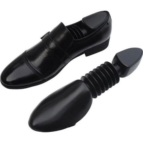 5Pair New Environmental Protection Plastic PE Spring Shoe Support Men / Women Automatic Telescopic Support Black Color Shoe Tree