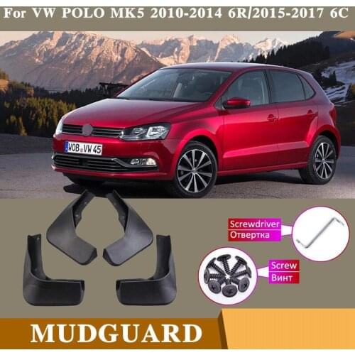 Car Products Car Accessories Fender Mudguards Splash Guards Fender Mudflaps For VW Volkswagen Polo 6R 6C 2010-2017 Car Fender