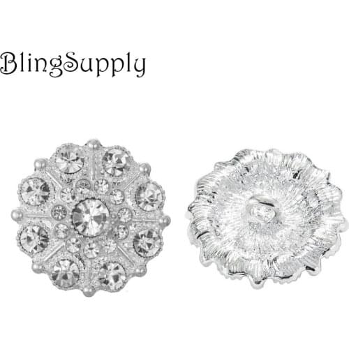 Free shipping 25mm rhinestone button 10PCS/lot for hair accessary (BTN-5314)