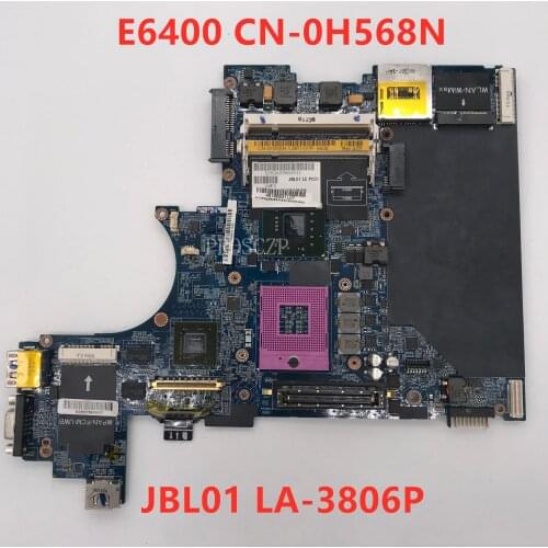Free shipping For Latitude E6400 Laptop motherboard CN-0H568N 0H568N H568N JBL01 LA-3806P 100% working well