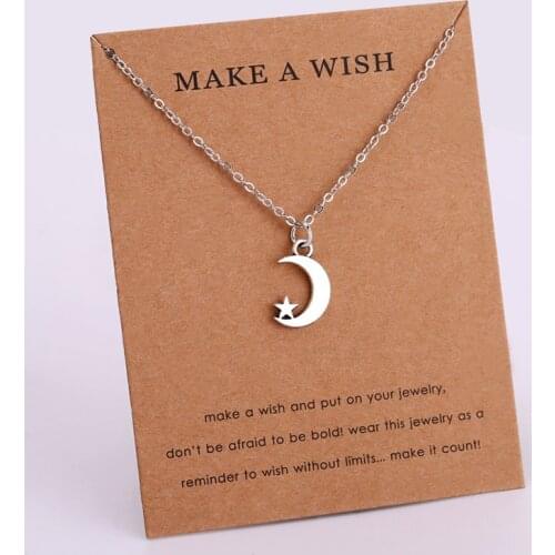 Love Pentagram Star Moon Wish Pendants Necklaces Balance Infinity Love Birds Chain Women Men Girl Unisex Fashion Jewelry