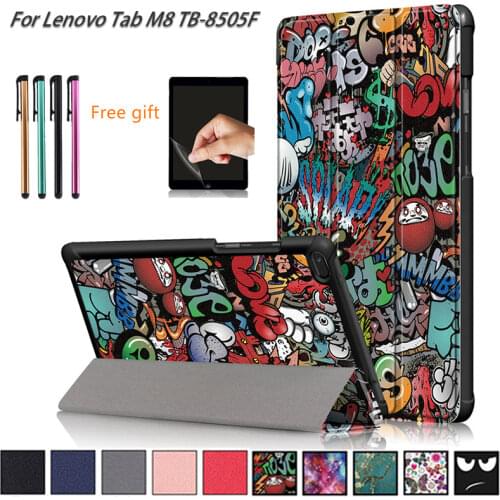 Case For Lenovo Tab M8 TB-8505F TB-8505X TB-8505I Tablet cover 3- folding Hard Stand Case For Lenovo Tab M 8 TB-8505 tablet case