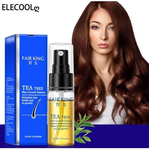 ELECOOL Tea Tree Hair Growth Essenc Hair Loss Products Essential Oil Liquid Cure Preventing Hair Loss Hair Care Product
