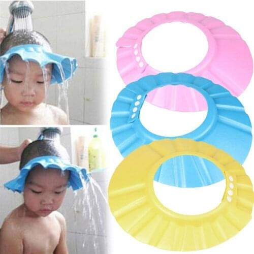 EVA Baby Bathing Cap Adjustable Kids Infant Shampoo Shower Cap Hat Toddler Baby Care Bath Protection Kid Shower Accessories