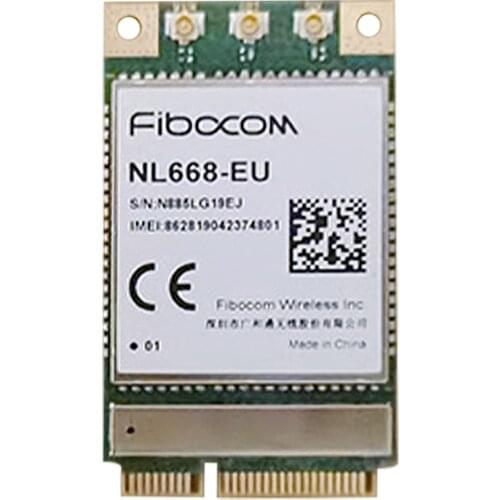 Fibocom NL668-EU LTE Cat4 mini pcie module for Europe LTE-FDD B1/B3/B5/B7/B8/B20 WCDMA B1/B5/B8 GSM/GPRS/EDGE 850/900/1800MHz