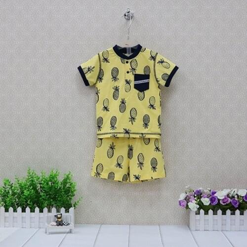 Children 100% t shirt+shorts 2 pieces/set Baby Clothes Boys summer short sleeve outfits 2019 Little Q New Style Clothing
