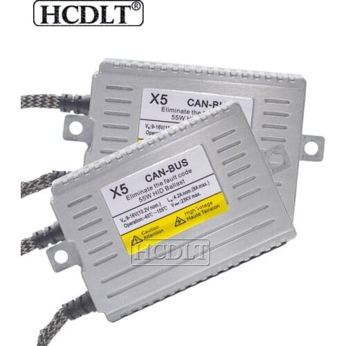 HCDLT 2PCS DLT X5 55W AC HID Decoder Error Free Canbus Xenon Ballast Ignition Block For Car Auto Xenon Light Bulb H1 H3 H7 H11