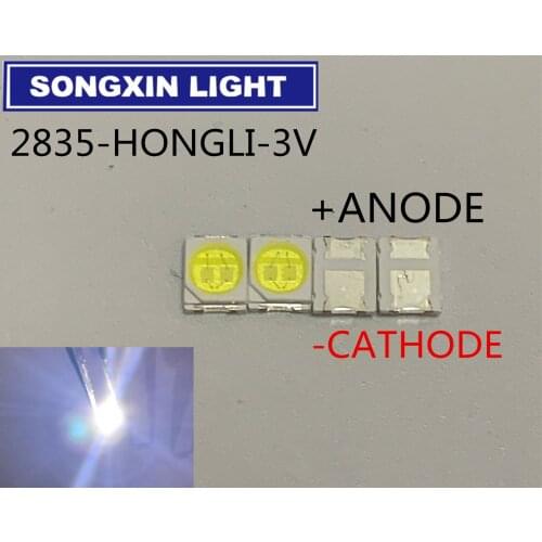 HONGLI TRONIC SINGLE CHIP LED Backlight 1210 3528 2835 1W 3V 100LM Cool white LCD Backlight for TV TV Application 120pcs