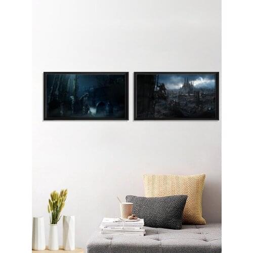 Bloodborne Game Anime Portrait Hunter Poster Home Art Silk Prints Wall Stiker Room Decor