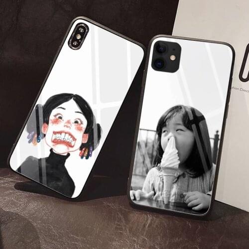 Cool Funny Cartoon Phone Case Tempered Glass For iPhone 12 Pro Max Mini 11 Pro XR XS MAX 8 X 7 6S 6 Plus SE 2020 case