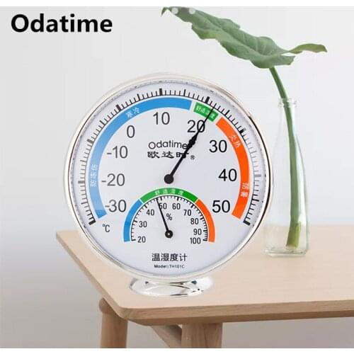 Odatime Room Thermometer Hygrometer Household Thermometer Warehouse Lab School Environmental Humidity Measurement Indoor Outdoor