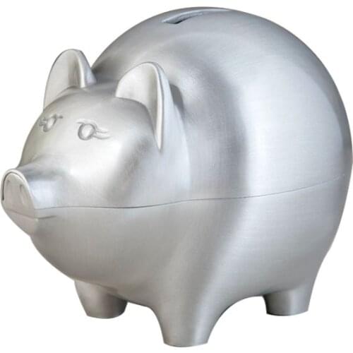 Metal Zinc Alloy Pig Piggy Bank Cartoon Animal Money Bank For Kids Cute Piggy Bank For Home Decor Ornaments Coins Saving