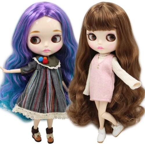 ICY DBS Blyth doll hair JOINT body White skin carved lips glossy face Neo 1/ 6 BJD ob24 anime