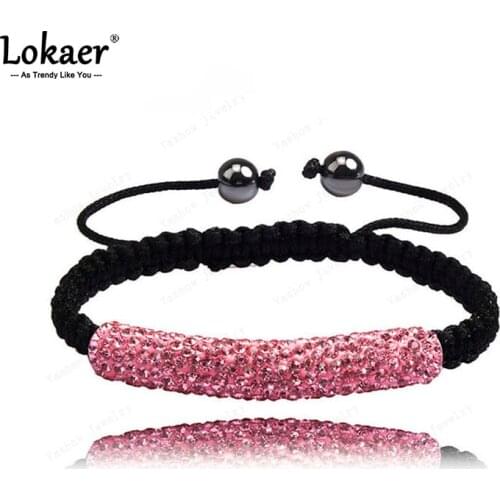Lokaer Fashion CZ Crystal Rhinestone Handmade Bracelet & Bangles Bohemia Wrap Charm Bracelets Jewelry For Women Girls SHBR51