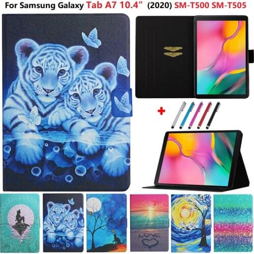 Cartoon Stand Case Funda for Samsung Galaxy A7 10.4 2020 T500 SM-T500 SM-T505 SM-507 Cover for Samsung Galaxy Tab A7 Case Kids