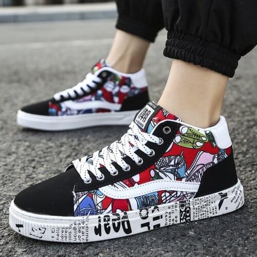 Mens Shoes New Fashion High Top Sneakers Men Casual Canvas Shoes Boys Zapatos De Hombre Tenis Masculino Lace Up jm98