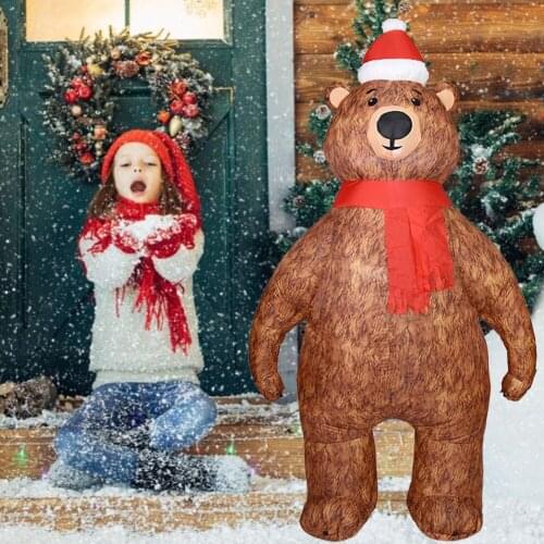Inflatable Christmas Bear Doll Bear Doll Blow Up Durable Anime Cosplay Model For Indoor Outdoor Decoration 4O Practical