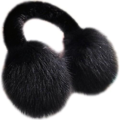 2020 new super large white leather fox fur earmuffs ear bags ear earmuffs ear warm ear protection warm for men and women