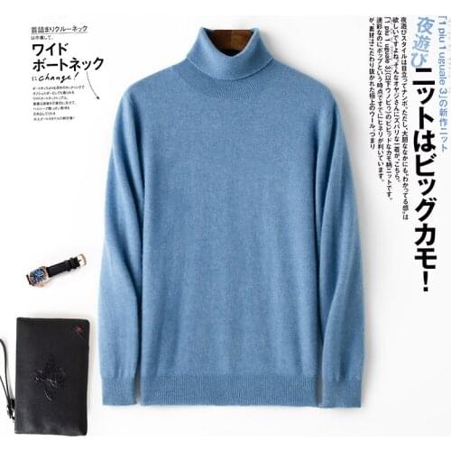 High-Grade 2020 New Autumn 100% Cashmere Sweaters Winter Fashion Clothing Mens Sweaters Solid Color Slim Fit Men Pullover