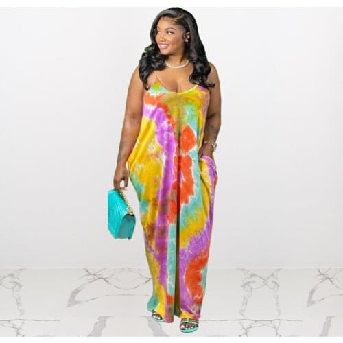 Print Strap Dress Women Summer Wholesale Sexy Loose Stretch Backless Sleeveless Pockets Sexy Elegant Maxi Dresses Dropshipping