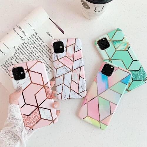Suitable for iPhone12pro max, 7/8plus anti-drop marble pattern mobile phone case protective cover SP37