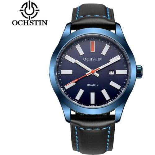 2017 Sale Ochstin Brand Luxury Casual Sport Watch Men Genuine Leather Clock Gift Mens Fashion Dress Male Watches Quartz-watch