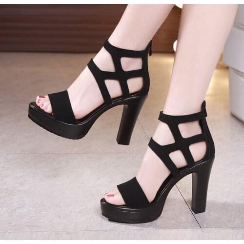 Big Size 32-43 Block Heels Platform Sandals Woman Shoes Summer 2021 High Heels Gladiator Sandals Women Sandals for Party