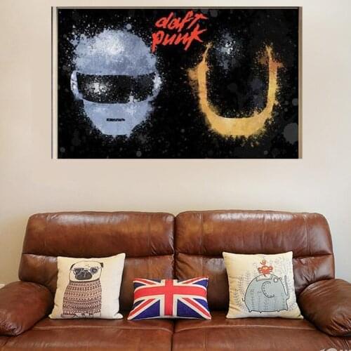 Daft Punk Helmet Mask Music Poster And Print Canvas Art Painting Wall Pictures For Living Room Decoration Home Decor No Framed