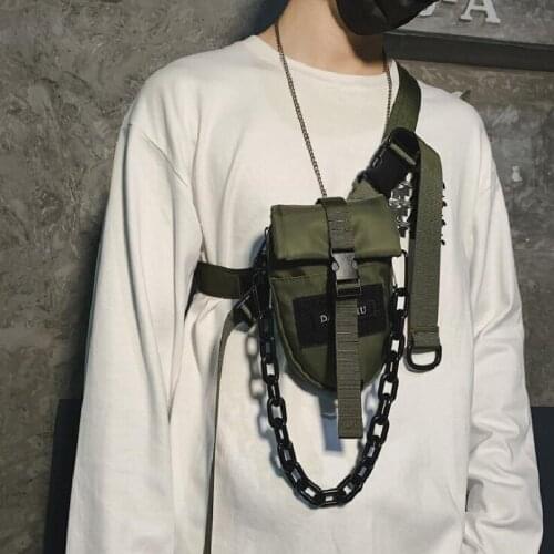 2021 Men Multifunction Adjustable Crossbody Bag With Plastic Chain Women Fashion Phone Waist Bags Bandolera Hombre