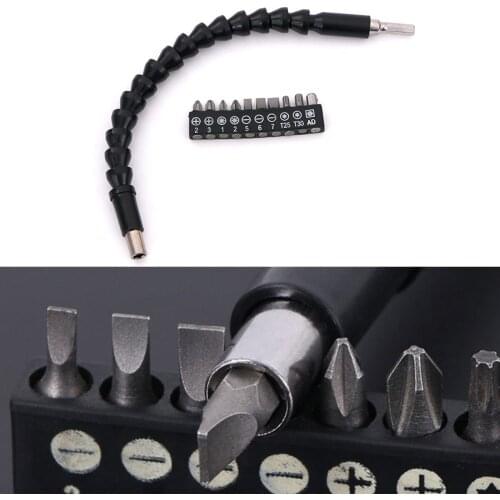Universal Flexible Shaft Bit Set Tool Electricity Drill Screwdriver Bit Holder Connect Link Multitul Hex Shank Extension Bit