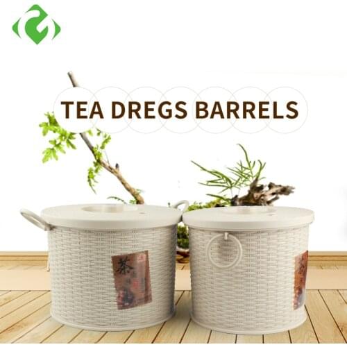 GUANYAO Tea Filtering Bucket Tea ceremony special trash can with filter drain bucket With drain hole Short barrel Tea partner