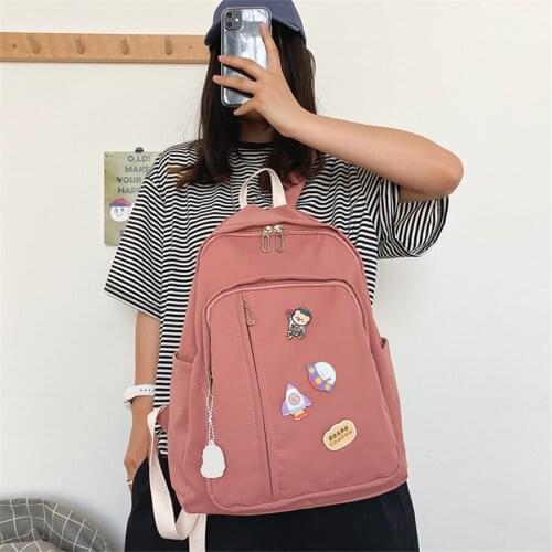 High Capability Korean Style Harajuku Shoulders Bag Backpack for Female School College Campus Student Girl Boy F019