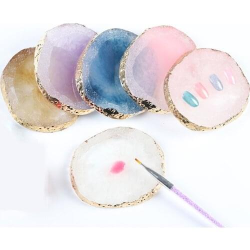 1PCS Crystal paint palette tray necklace ring earring jewelry display board resin storage tray coaster