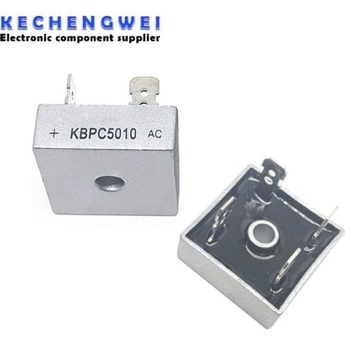 2PCS/LOT KBPC5010 50A 1000V Diode Bridge Rectifier kbpc5010
