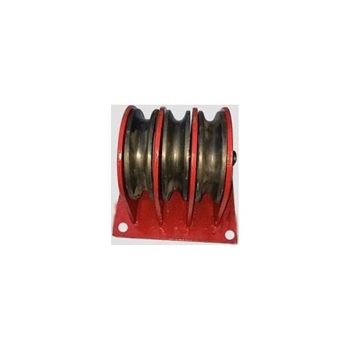 0.5T 3-wheel Land lifting wheel fixed pulley block roller steel wire rope lifting chain hoist chain block rigging hardware