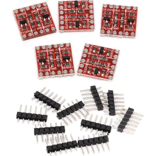 5 Sets 4 Channel Bi-Directional Logic Level Shifter Converter 3.3V-5V For Arduino New