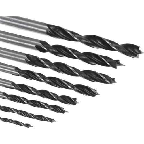 8pcs 3-10mm Drill Bit Carbon Steel Working Auger Drill Woodworking Tool Twist Drill Bit Tool Set