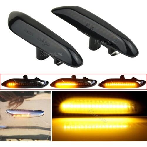 Car Front Wing Smoke Lens Dynamic LED Side Marker Repeater Indicator Light For BMW E90 E91 E92 E93 E60 E87 E82 E61 Car Styling