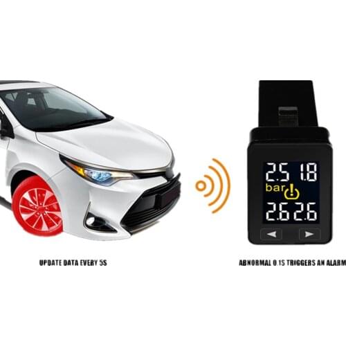 TM528C Car Dedicated Automatic Positioning Wireless Tire Pressure Monitor Wireless Built-in TPMS