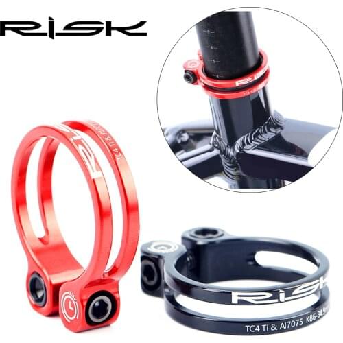 Quick Release 31.8mm 34.9mm Aluminum Alloy Road Mountain Bicycle Bike Seat Post Seatpost Clamp Collar with Titanium Bolt