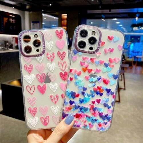 Xiaomi cute heart case is suitable for redmi note 7 note 8 note 9 9A 9C Xiaomi pocom3 10t 11 redmi note 104g note 10 s