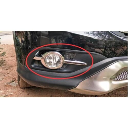 For Honda CR-V CRV 2012 2013 2014 Front Fog Light Trim Rim Lamp Cover Cap Car Styling Reflective Sticker Kit Accessories