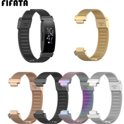 FIFATA NEW For Fitbit Inspire HR Smart Watch Metal Watch Strap For Fitbit Inspire Smart Band Replacement Wristband Accessories