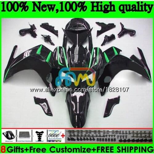 FJR1300A For YAMAHA FJR-1300 FJR1300 01 02 03 05 06 07 119BS.75 FJR 1300 2001 2002 2003 2004 2005 2006 2007 Fairing Black green