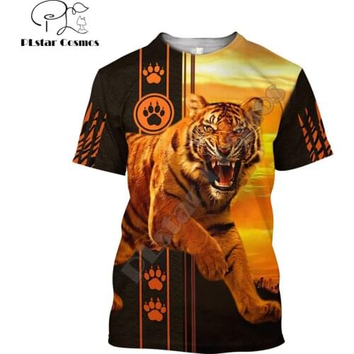 Beautiful Animal Tiger and lion 3D Printed Men t shirt Summer Fashion Harajuku short Sleeve Tee shirts Unisex tops TX-5