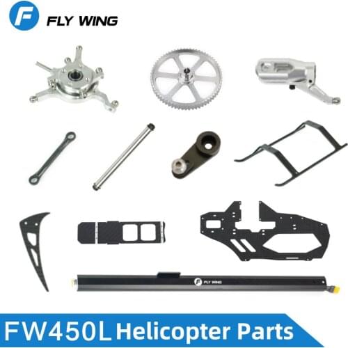 FW450L RC Helicopter Spare parts Main gear Main Rotor Housing Control Arm Set Main shaft Feathering Shaft