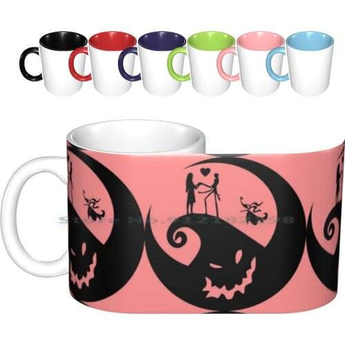 Ceramic Mugs Coffee Cups Milk Tea Mug Halloween Christmas Nightmare Before Christmas Tim Burton Nightmare Skeleton Burton Skull