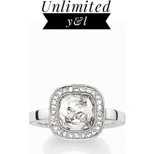 White Cubic Zirconia Rings Trendy Style Silver Fashion Jewelry for Women Love Gifts