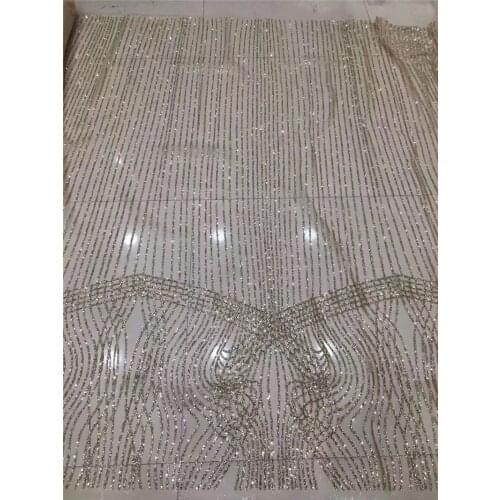 Good looking design 5yards gold mesh glitter lace fabric JRB-19191 for india african wedding /evening dress