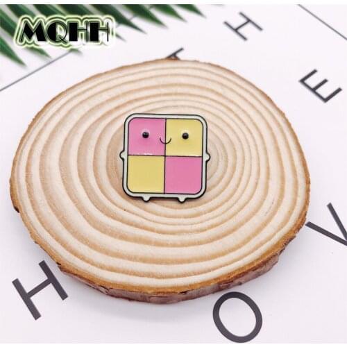 Creative Cartoon Pink Yellow Fun Expression Enamel Alloy Brooch Badge T-shirt Bag Pin Sweet Accessories Jewelry Gifts For Kid